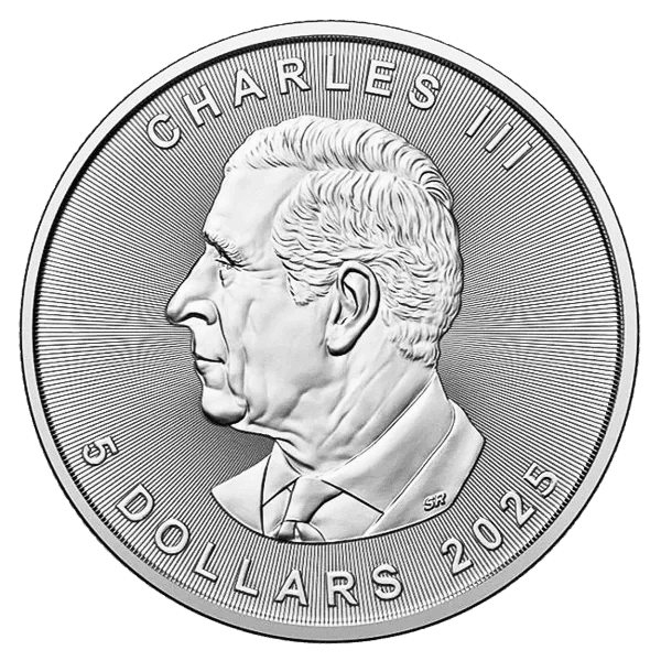 Canadian Silver Maple Leaf obverse showing royal portrait